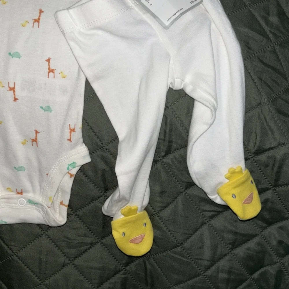 NEW Carter's White Baby Matching Set - Picture 2 of 7